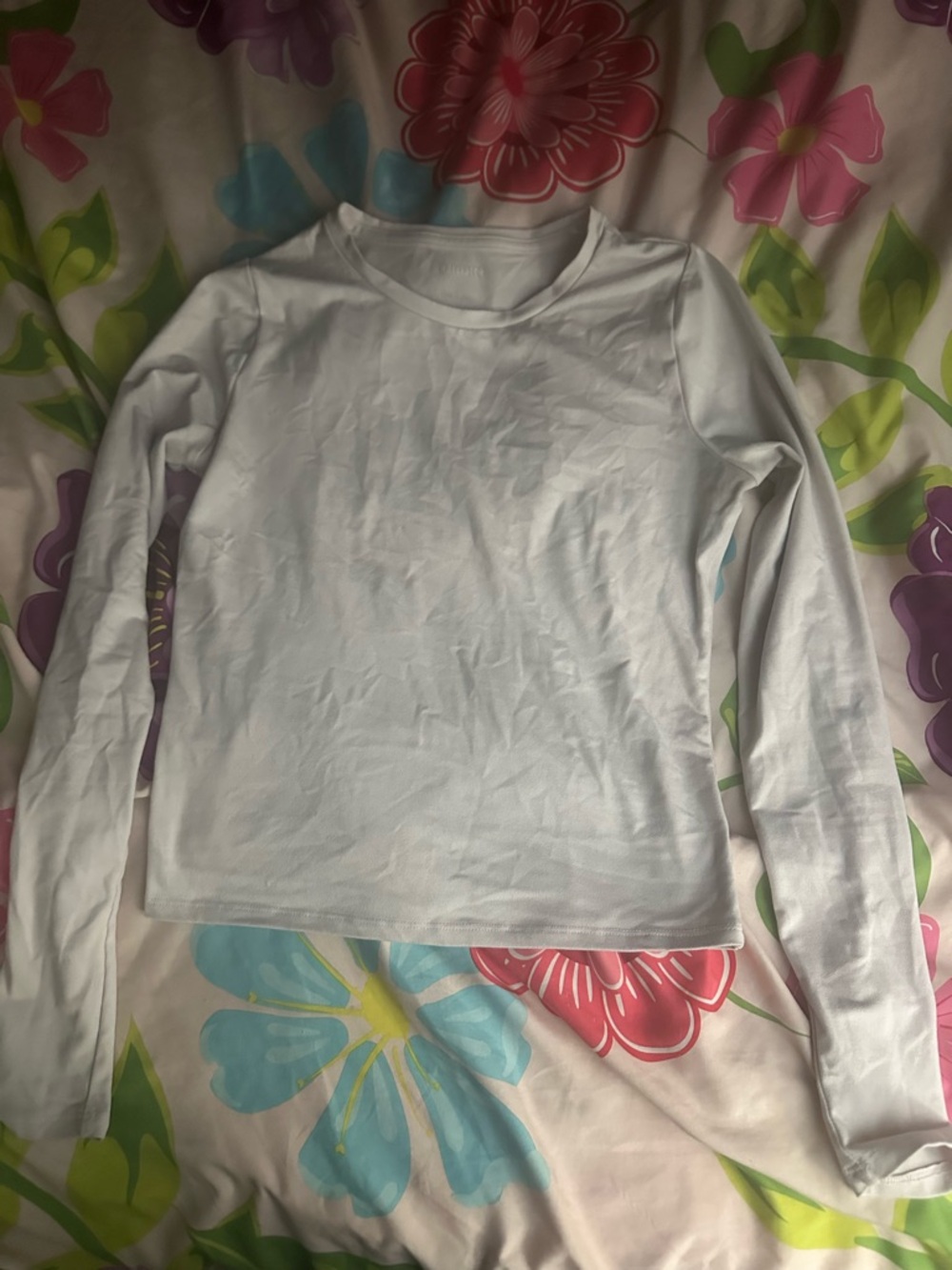 Hollister Soft Crewneck Long Sleeve Tee in Off-White